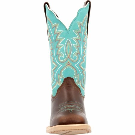 Durango Lady Rebel Pro Womens Bay Brown Artic Blue Western Boot, BAY BROWN/ARCTIC BLUE, M, Size 10 DRD0443